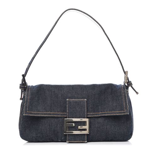 fendi denim purse|fendi denim baguette vintage.